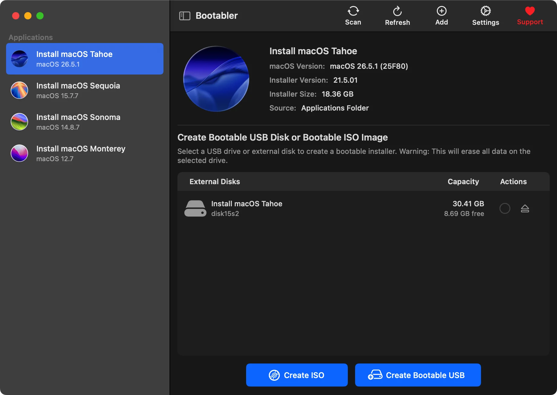 Bootabler screenshot