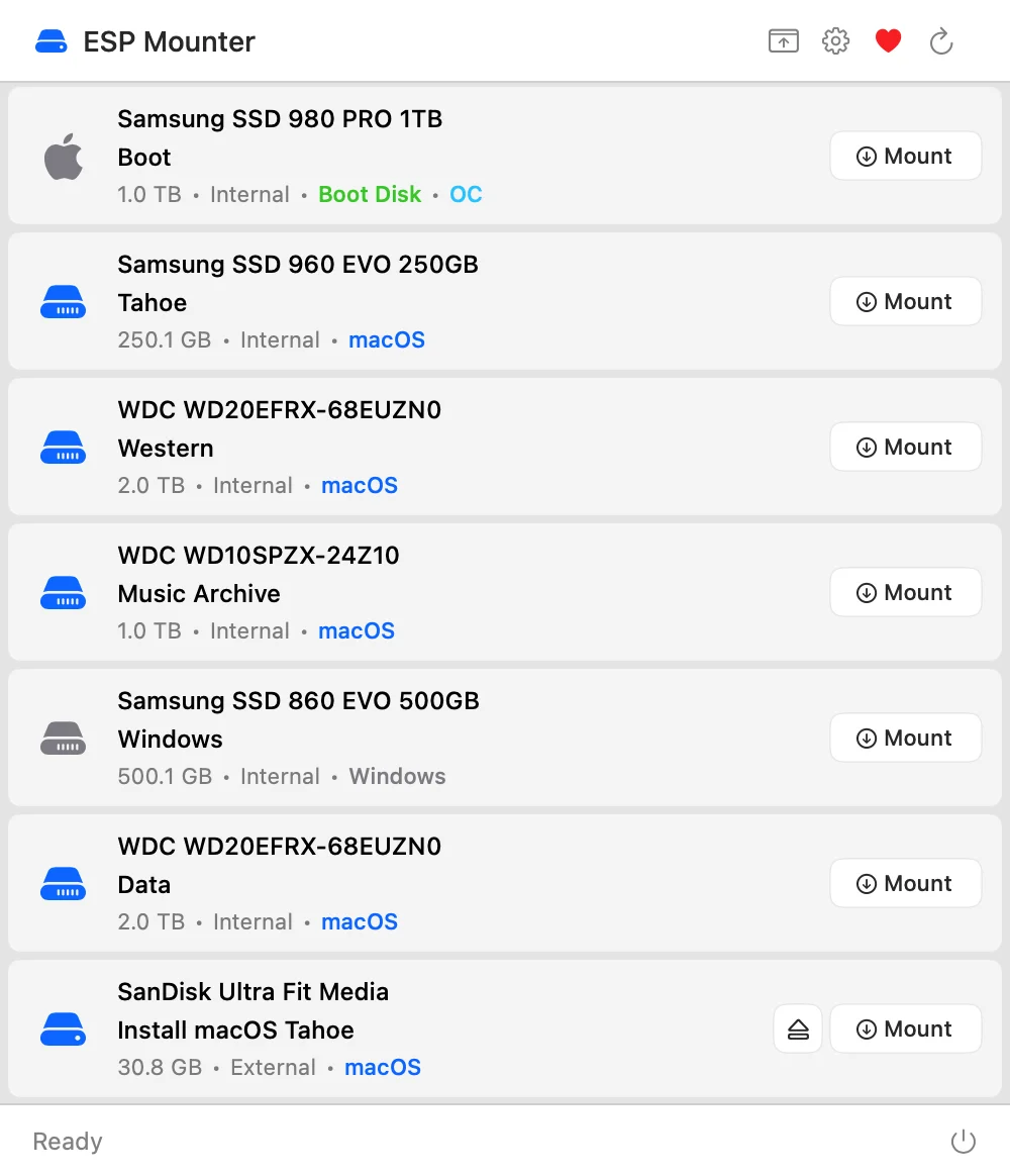 ESP Mounter screenshot