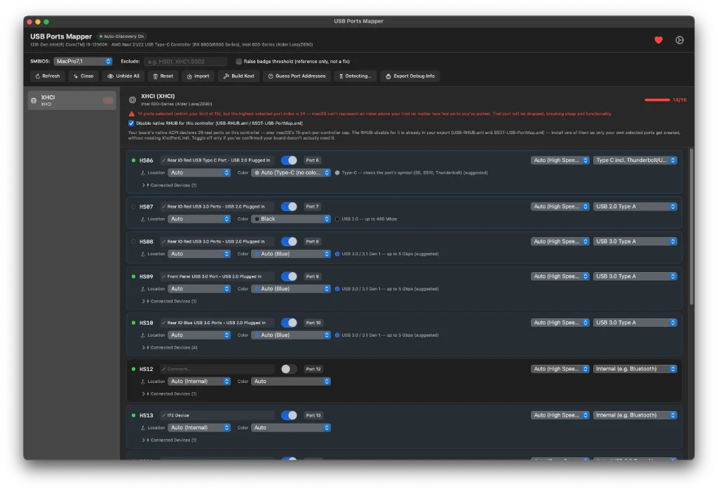 USB Ports Mapper dark screenshot